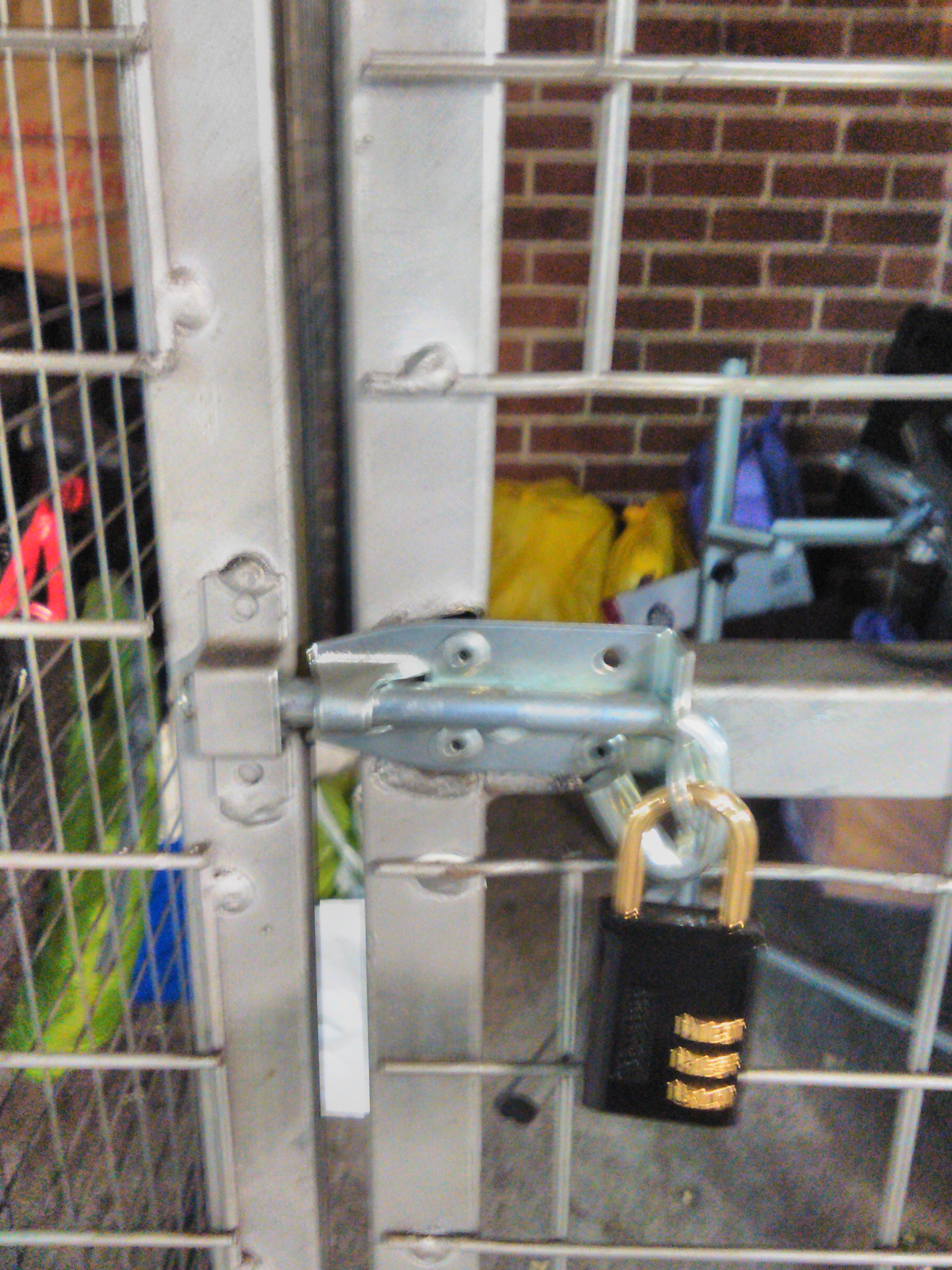 Storage cage lock