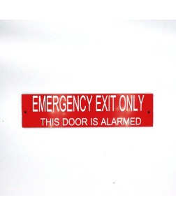 Emergency Exit Alarmed Sign