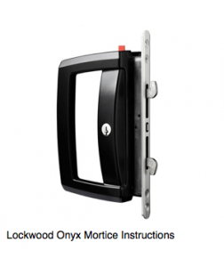 Lockwood Onyx Mortice Patio Sliding Door Lock Instructions