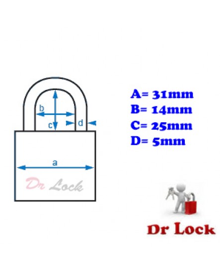Dr Lock Shop Abus aluminium Orange body 3 wheel combination padlock 30mm case