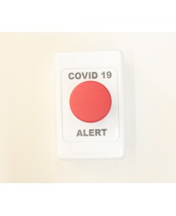 COVID 19 Button - COVID 19 ALERT BUTTON RED N/C