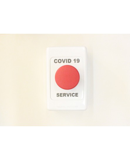 Dr Lock Shop COVID 19 Button - COVID 19 SERVICE BUTTON RED N/C