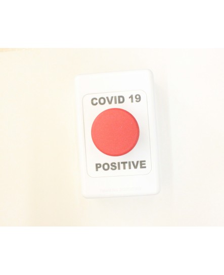 Dr Lock Shop COVID 19 Button - POSITIVE - RED COVID 19 BUTTON N/C
