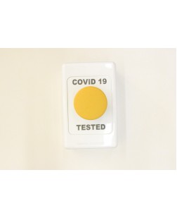 COVID 19 Button - TESTED - YELLOW COVID 19 BUTTON N/O