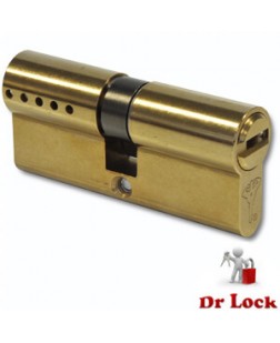Mul-T-Lock High Security Euro Cylinder - Polished Brass