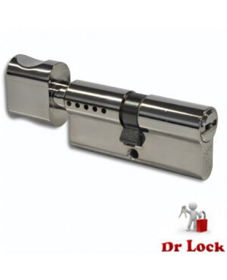 Dr Lock Shop Mul-T-Lock High Security Euro Single Cylinder & Turn - Chrome