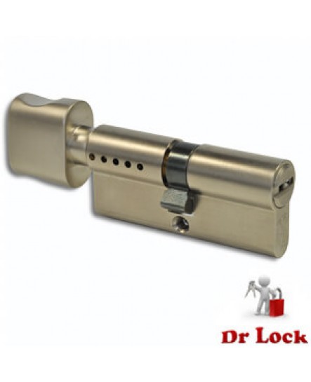 Dr Lock Shop Mul-T-Lock High Security Euro Single Cylinder & Turn - Nickel