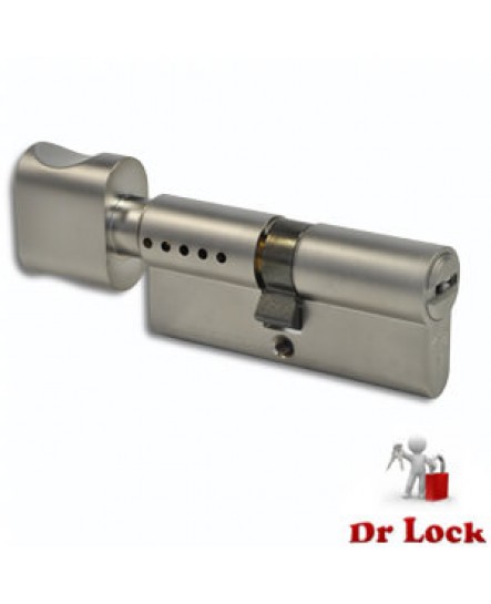 Dr Lock Shop Mul-T-Lock High Security Euro Single Cylinder & Turn - Silver