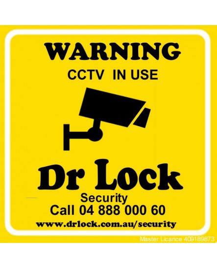 Dr Lock Shop CCTV Warning Sticker - Large