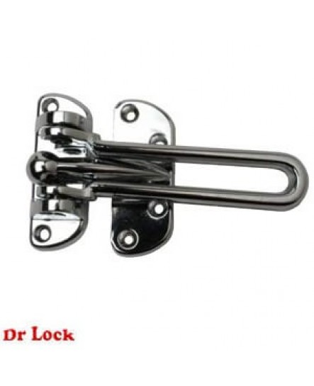 Dr Lock Shop Door Guard - Satin Chrome