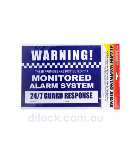 Dr Lock Shop Alarm Warning Stickers 4 Pack