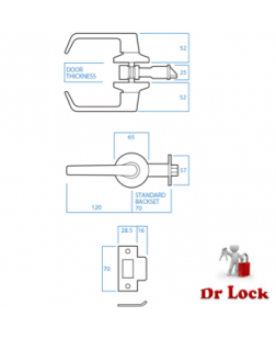 Lockwood 950 Classroom Handle Lock