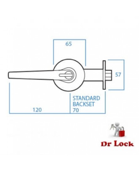 Dr Lock Shop Lockwood 930 Entrance Lever - With inside Escape