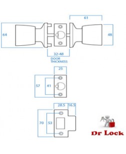 Lockwood 530 Storeroom Handle Lock