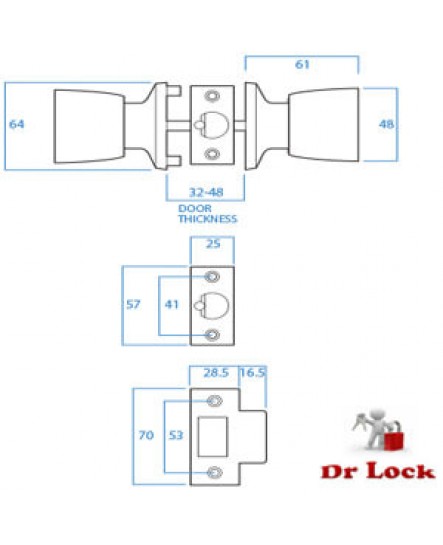 Lockwood 530 Storeroom Handle Lock