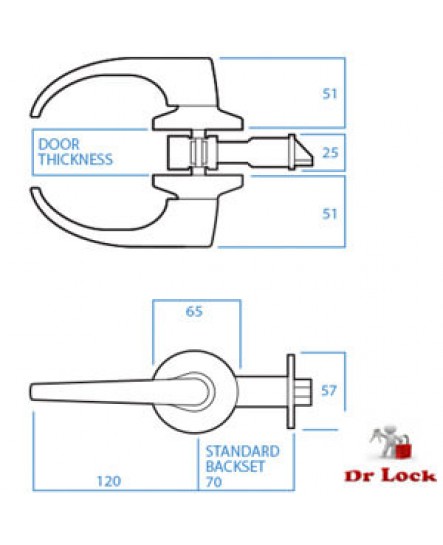 Dr Lock Shop Lockwood 930 Storeroom Lever Lock