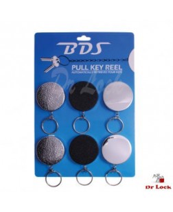 BDS clip on retractable key chain 6 pack.