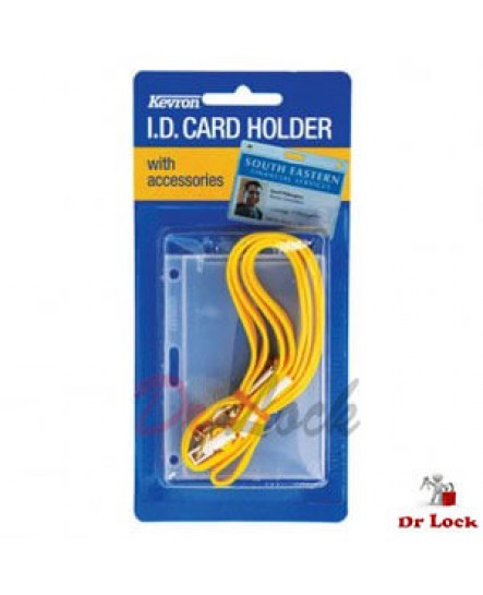 Dr Lock Shop Kevron acrylic card holder 1 pack with lanyard.