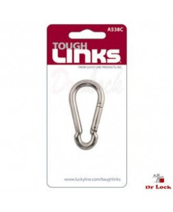 Lucky Line D shackle spring clip 60 mm stainless steel