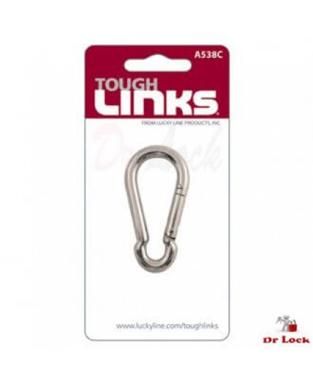 Dr Lock Shop Lucky Line D shackle spring clip 60 mm stainless steel