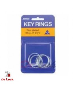 Kevron 5 pack zinc plated key rings 30 mm