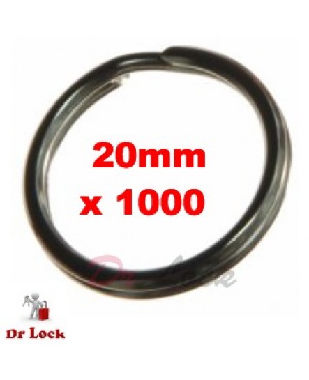 Dr Lock Shop Key Rimngs  1000 pack 20 mm split rings