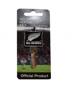 All Blacks Key Black & White New Zealand Rugby House Key
