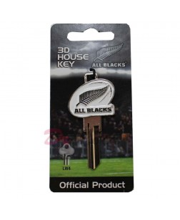 All Blacks White & Black New Zealand Rugby House Key