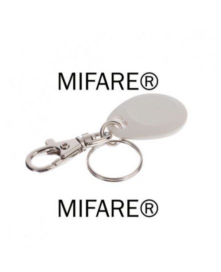 Dr Lock Shop ACSS BLANK MIFARE 1k TUMBLER FOB with KEYCHAIN - WHT