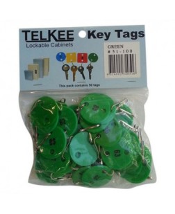 TELKEE KEY TAGS #51-100 GREEN ROUND