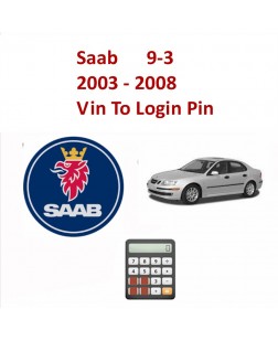 Saab PIN code by VIN & SEC Code (9-3, 2003-2008)