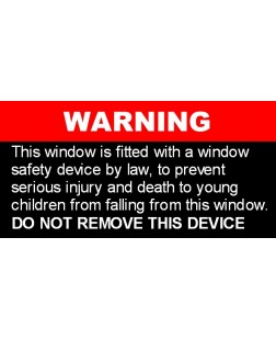 Window Safety Lock  - Sticker 