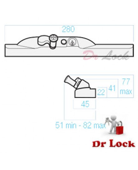 Dr Lock Shop Whitco Window Winder Lockable - Brown