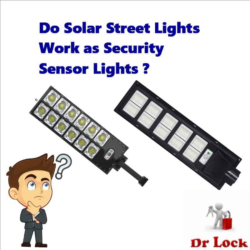 Solar street lights with security sensors for enhanced safety and illumination.