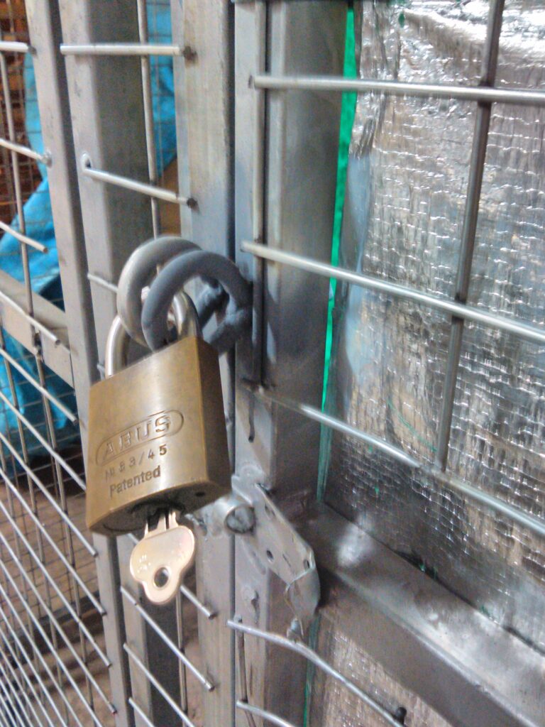 Security cage lock upgrade - Dr Lock locksmith Westmead